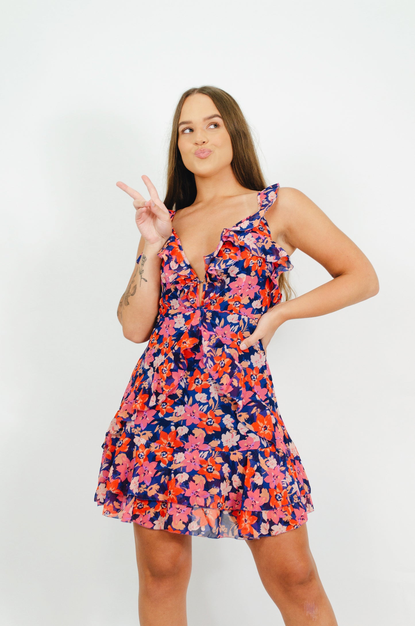 Flirty in Floral Dress