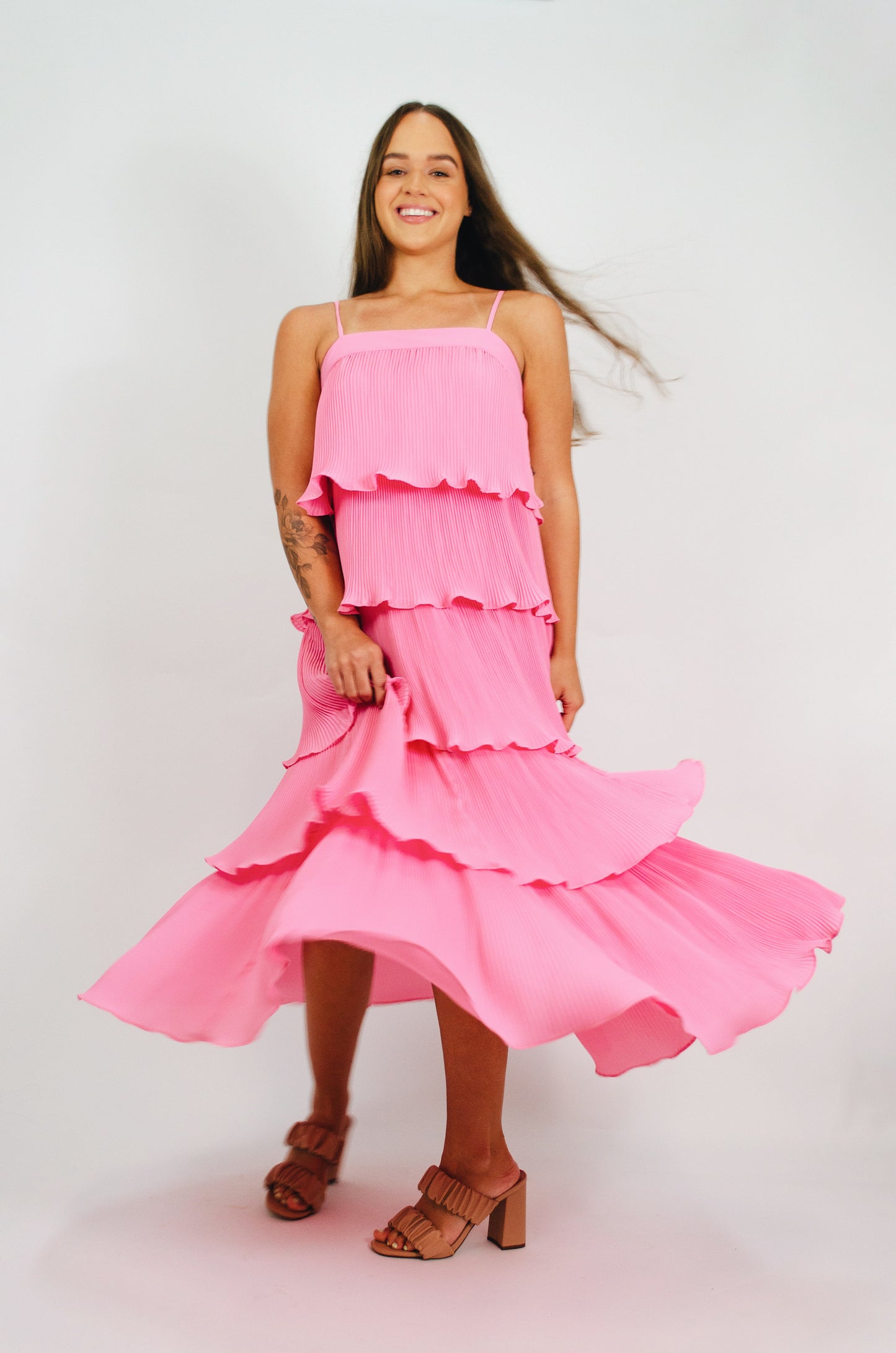 Ruffled Love Midi Dress