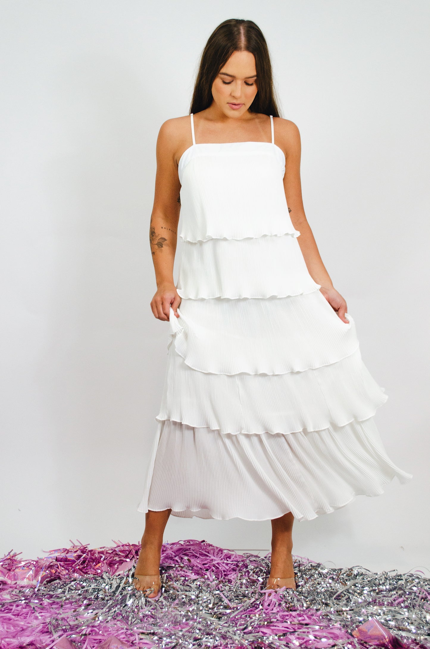 Ruffled Love Midi Dress