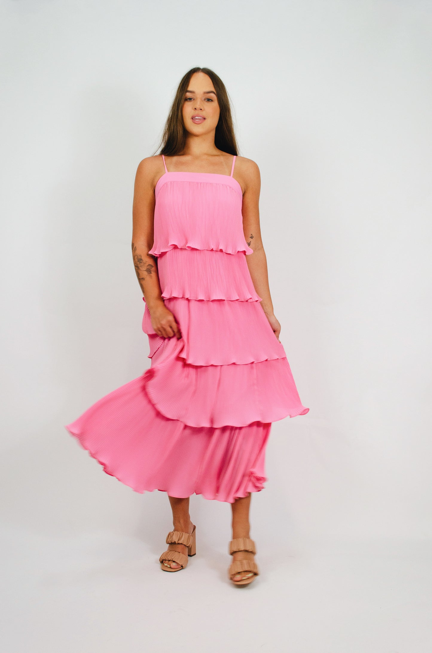 Ruffled Love Midi Dress