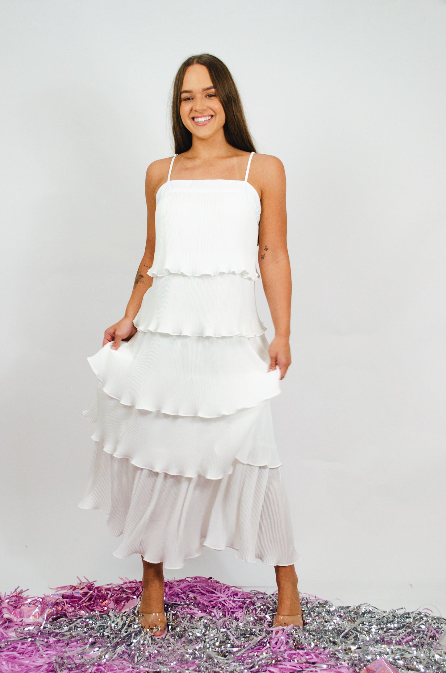 Ruffled Love Midi Dress