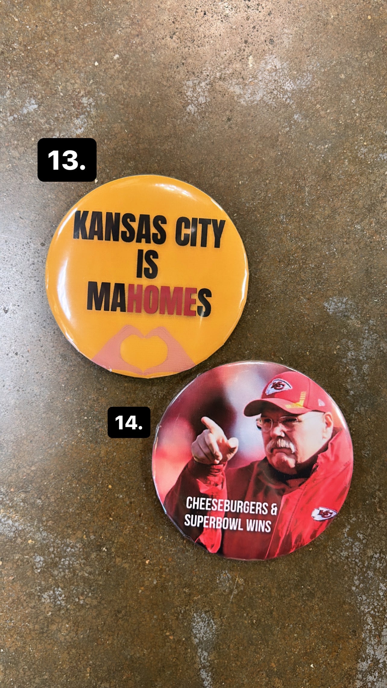Kansas City Chiefs Game Day Buttons