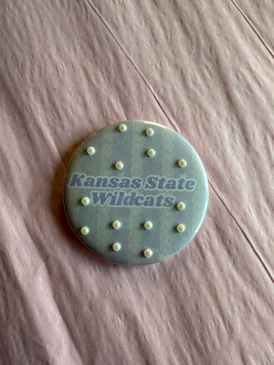 Pearl stripes KSU button