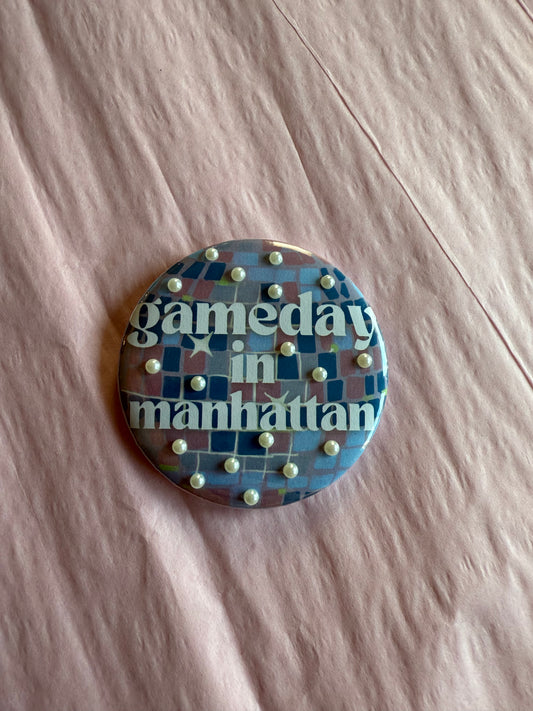 KSU disco ball pearl button