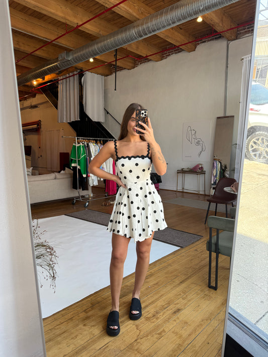 Polka dot mini dress