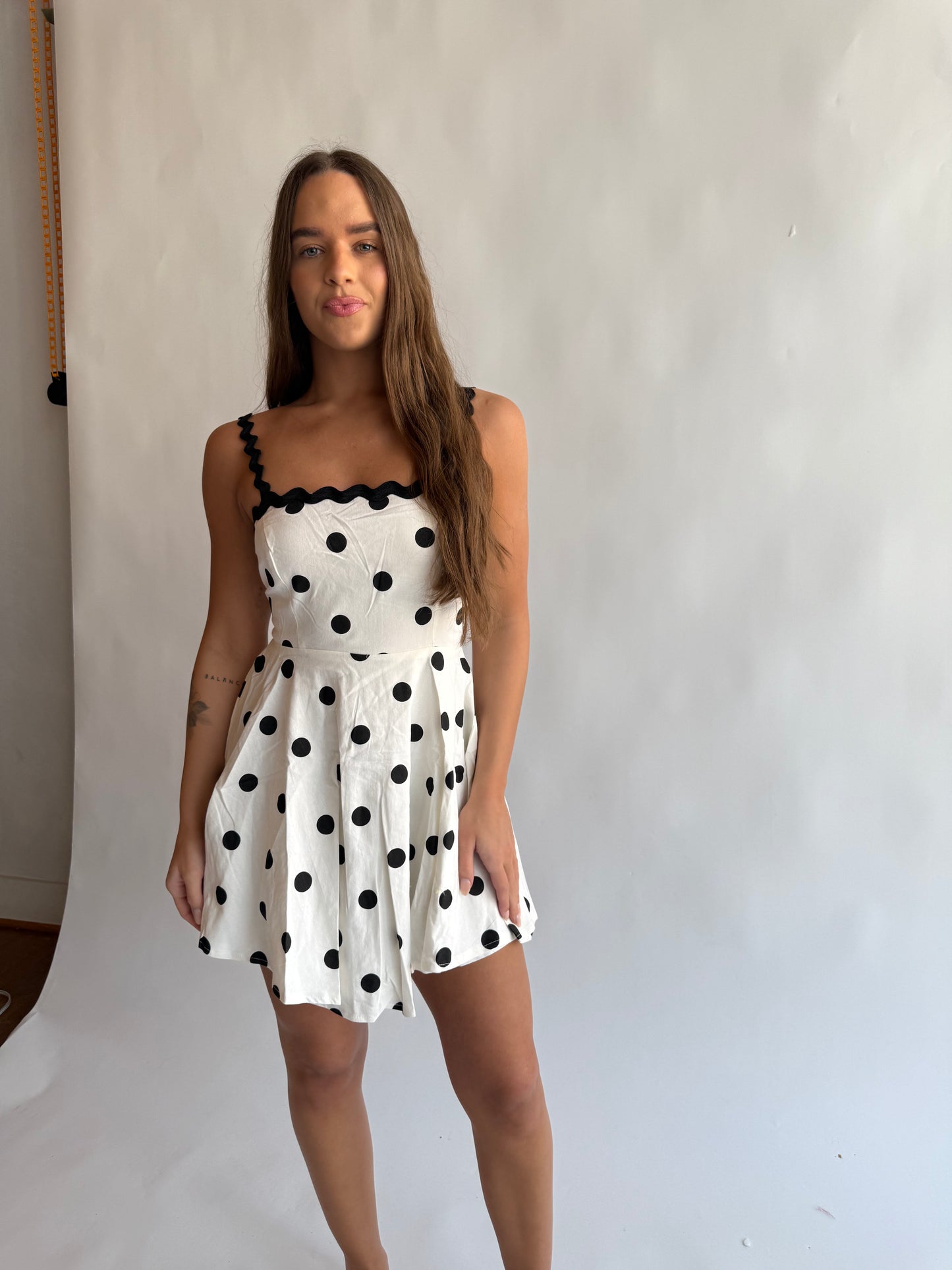 Polka dot mini dress