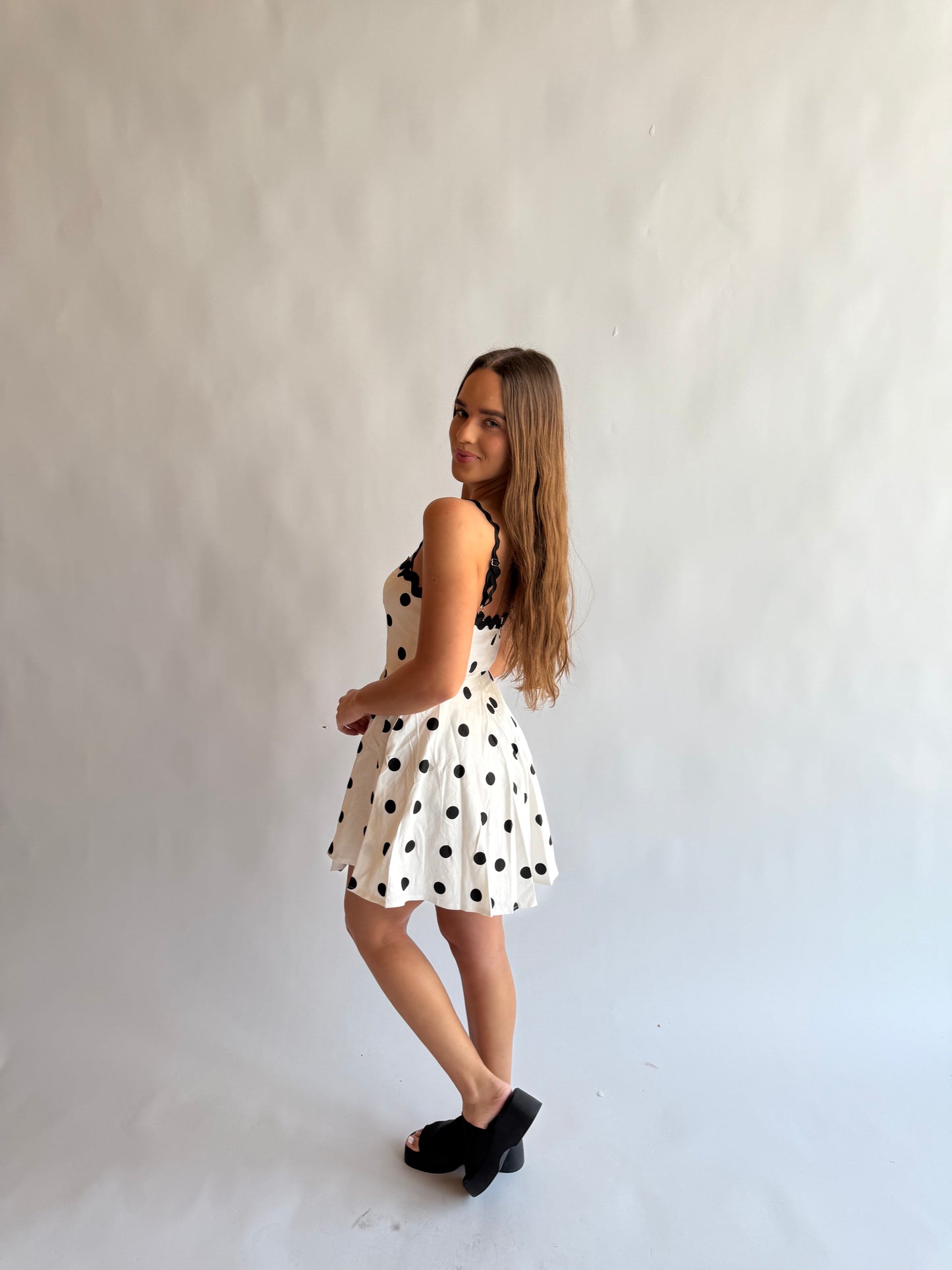 Polka dot mini dress