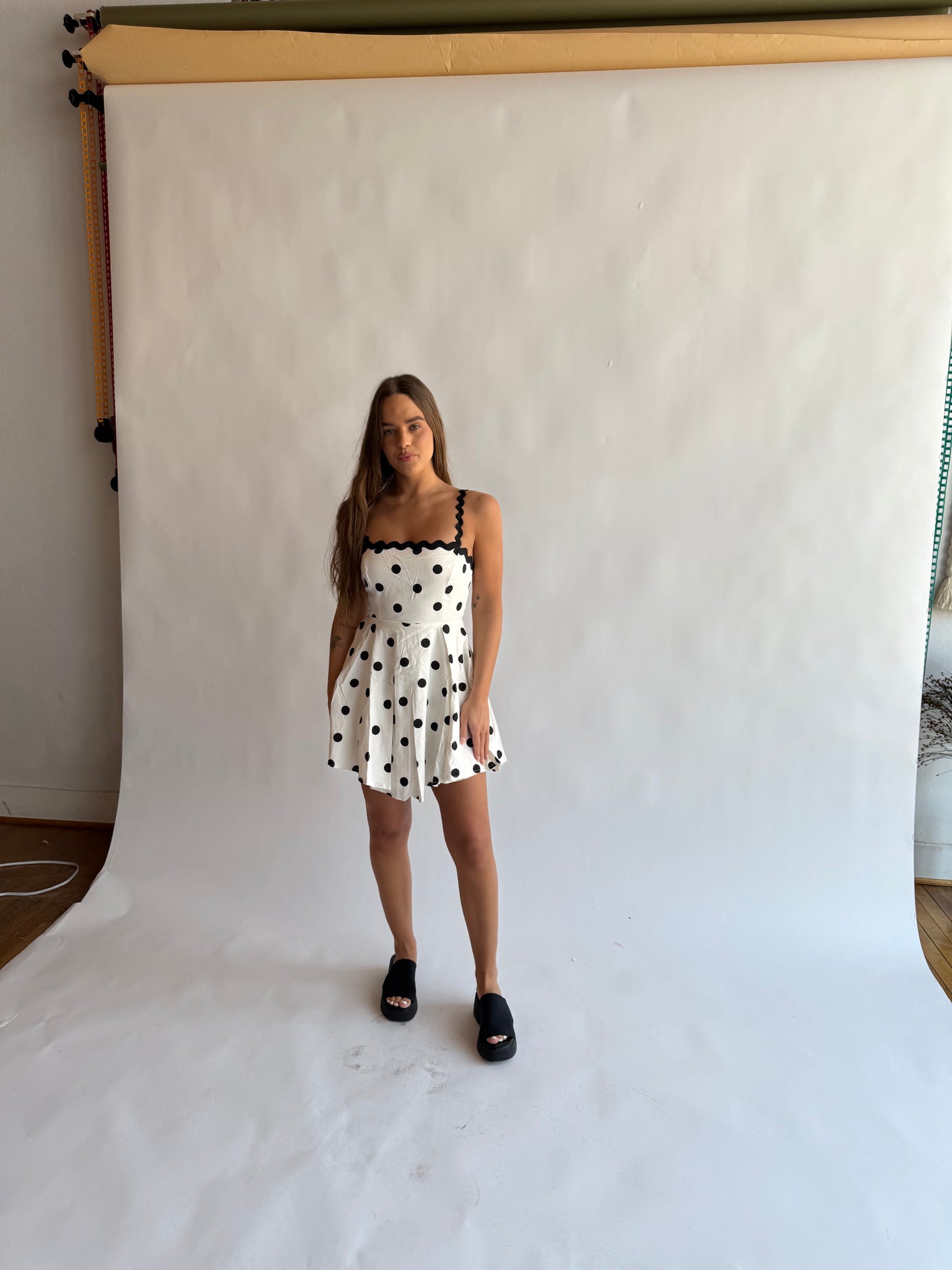 Polka dot mini dress