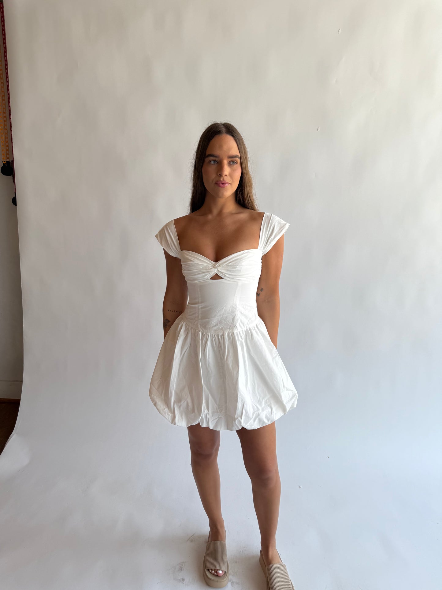 Bubble skirt mini dress