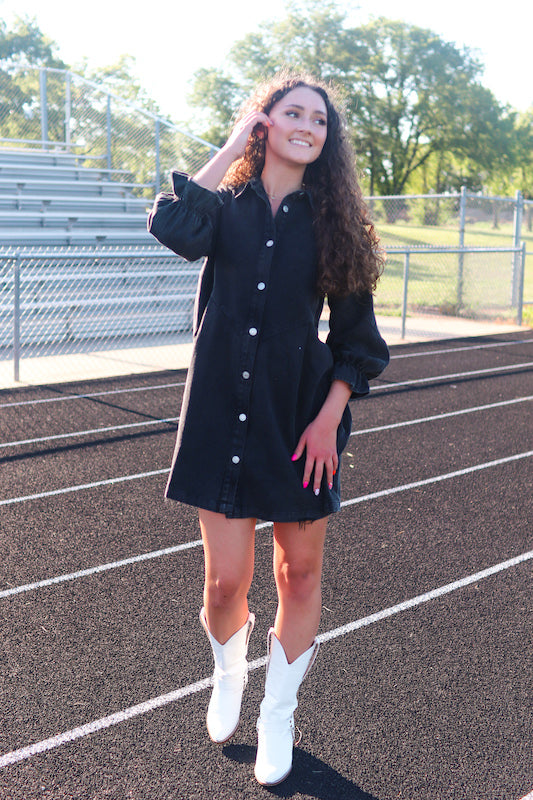 The Girls of Fall Denim Dress