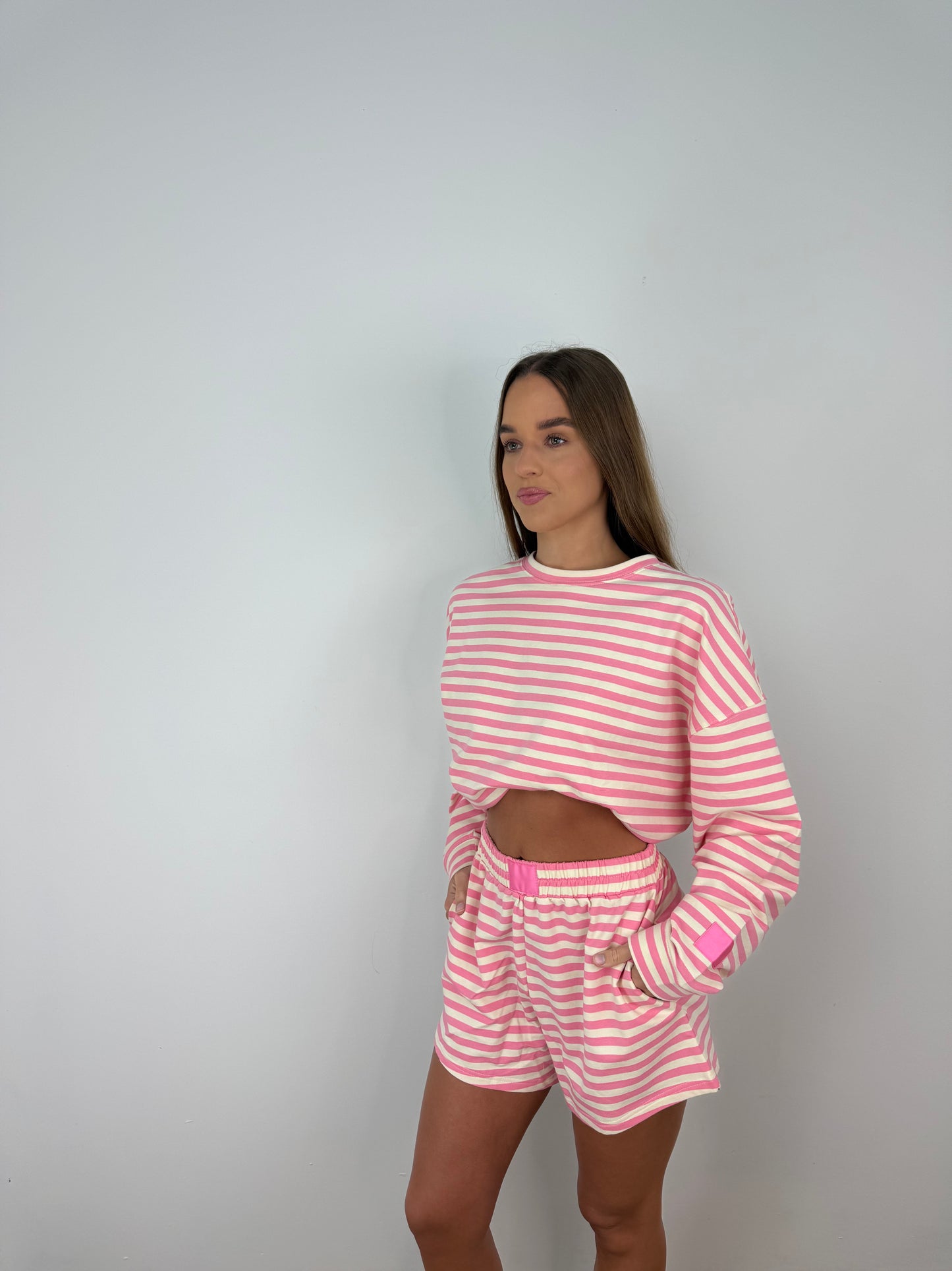 Loungey Pink Striped Top
