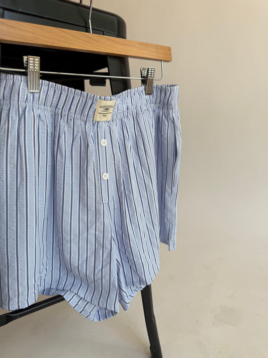 Baggy striped boxer shorts