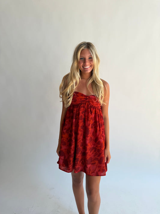 Floral baby doll dress