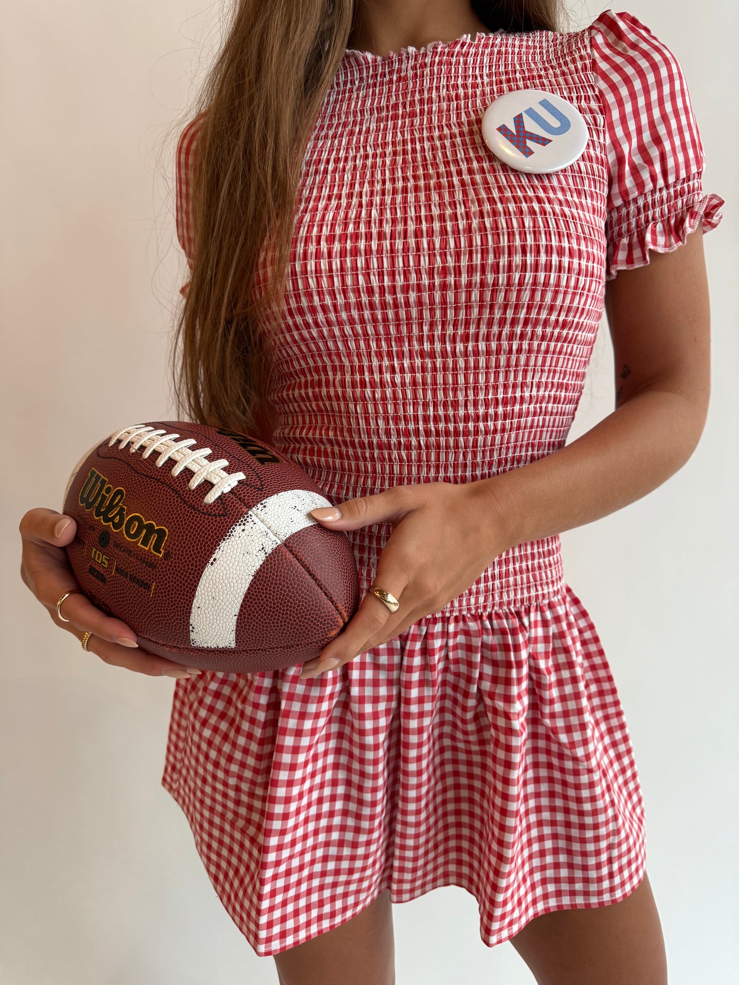 Best Dressed Smock Dress- Red