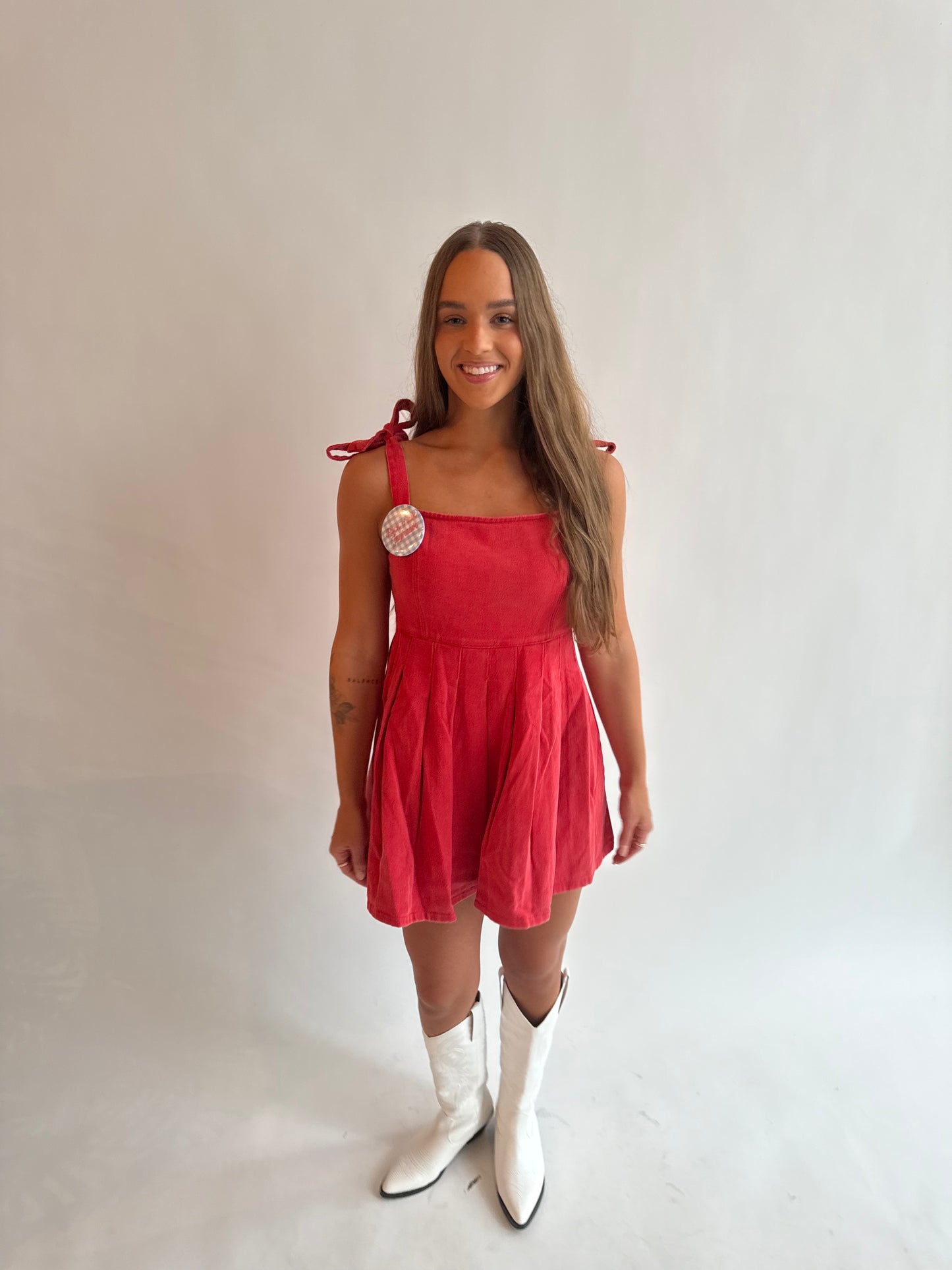Red Hot denim dress