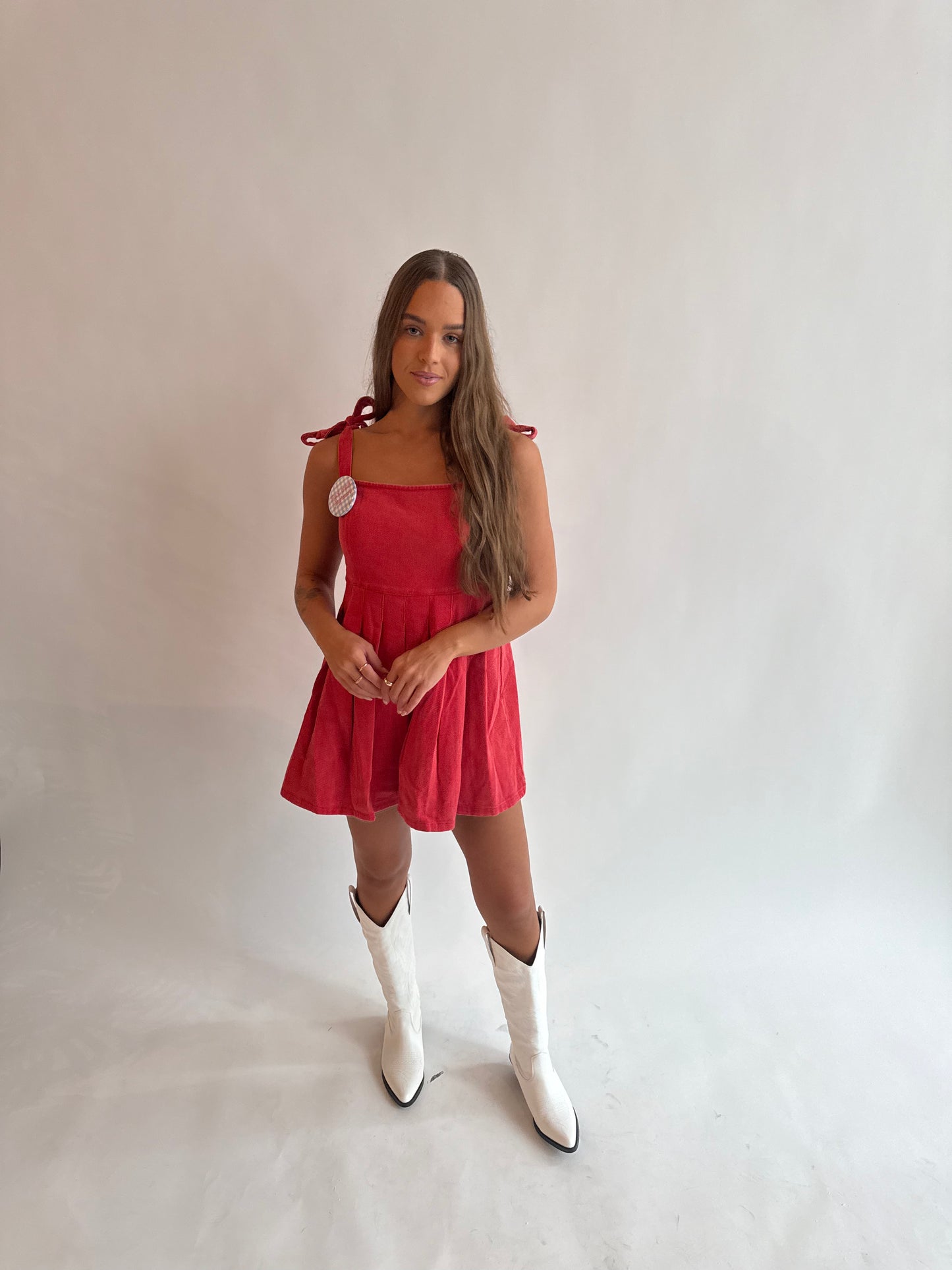 Red Hot denim dress