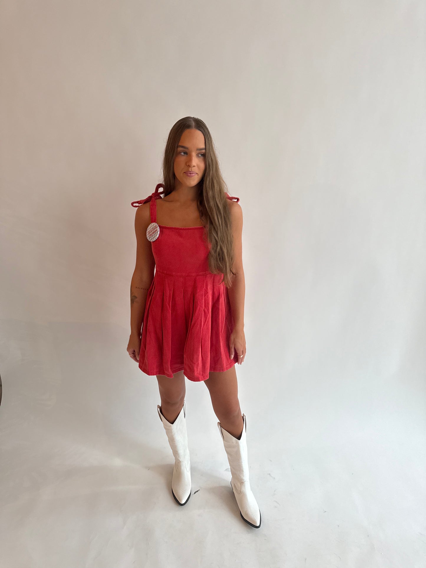 Red Hot denim dress