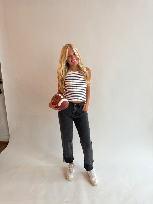 Run It again striped tank