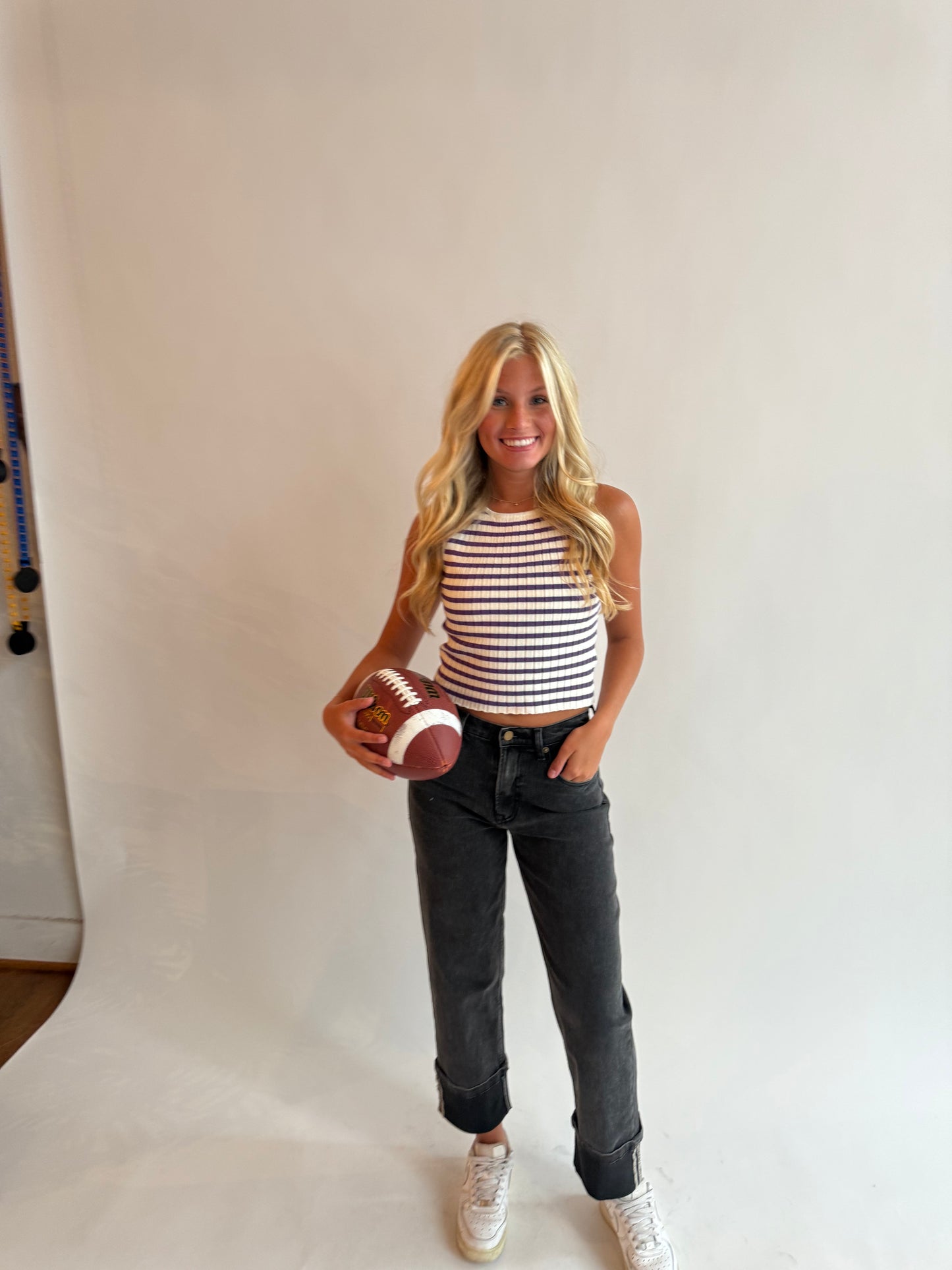 Run It again striped tank
