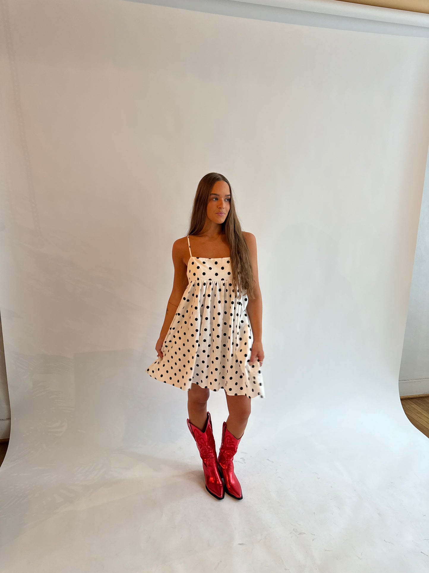 Polka dot game day dress