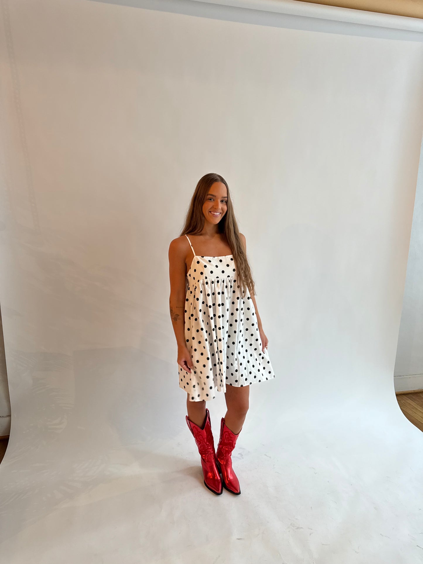 Polka dot game day dress