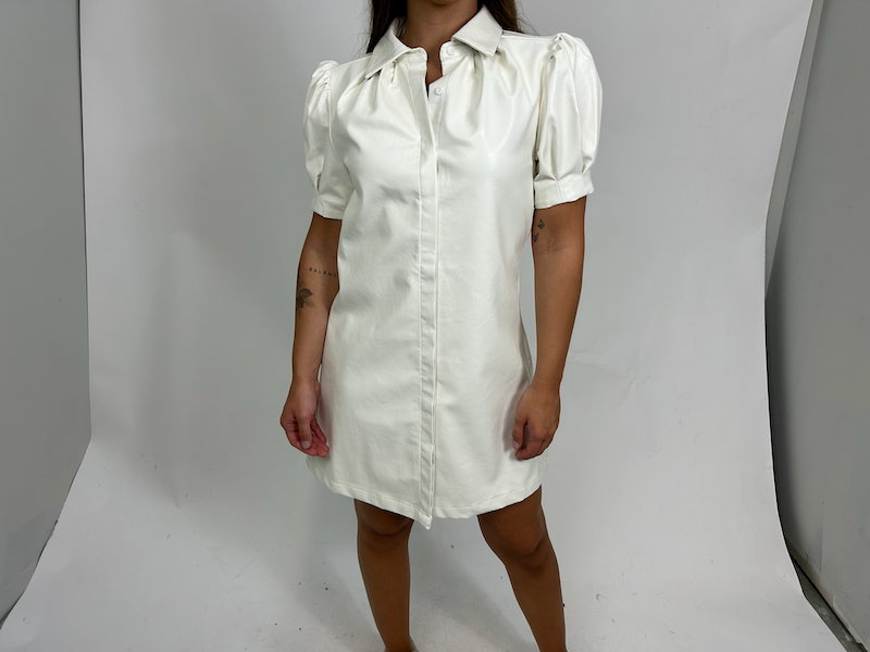 Creme De La Creme Leather Dress