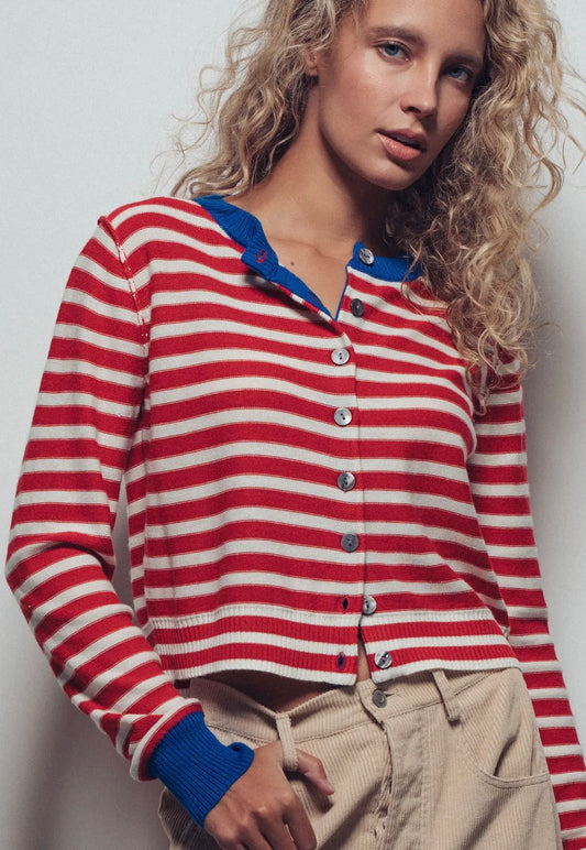 Striped lightweight cardigan