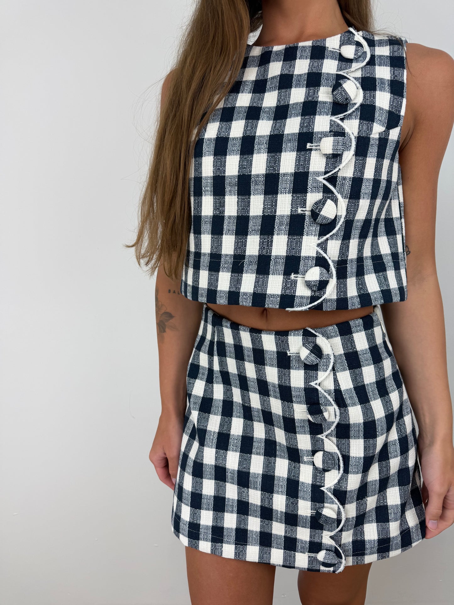 Gingham girl set