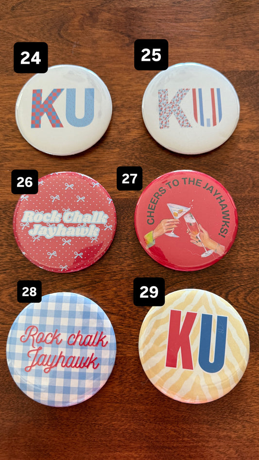 KU Game day 2025 Pins