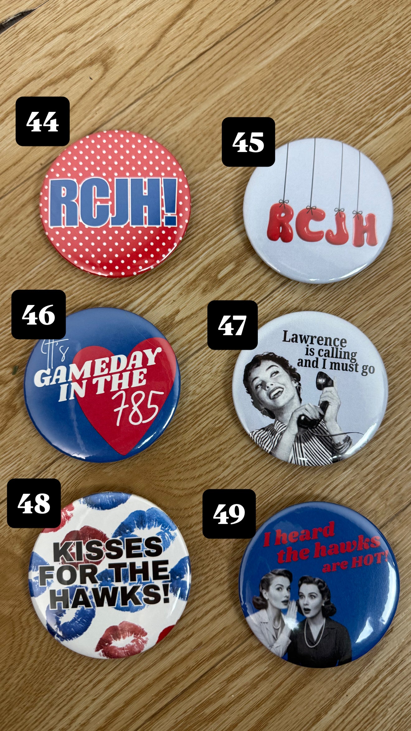 Spring 2026 KU game day buttons