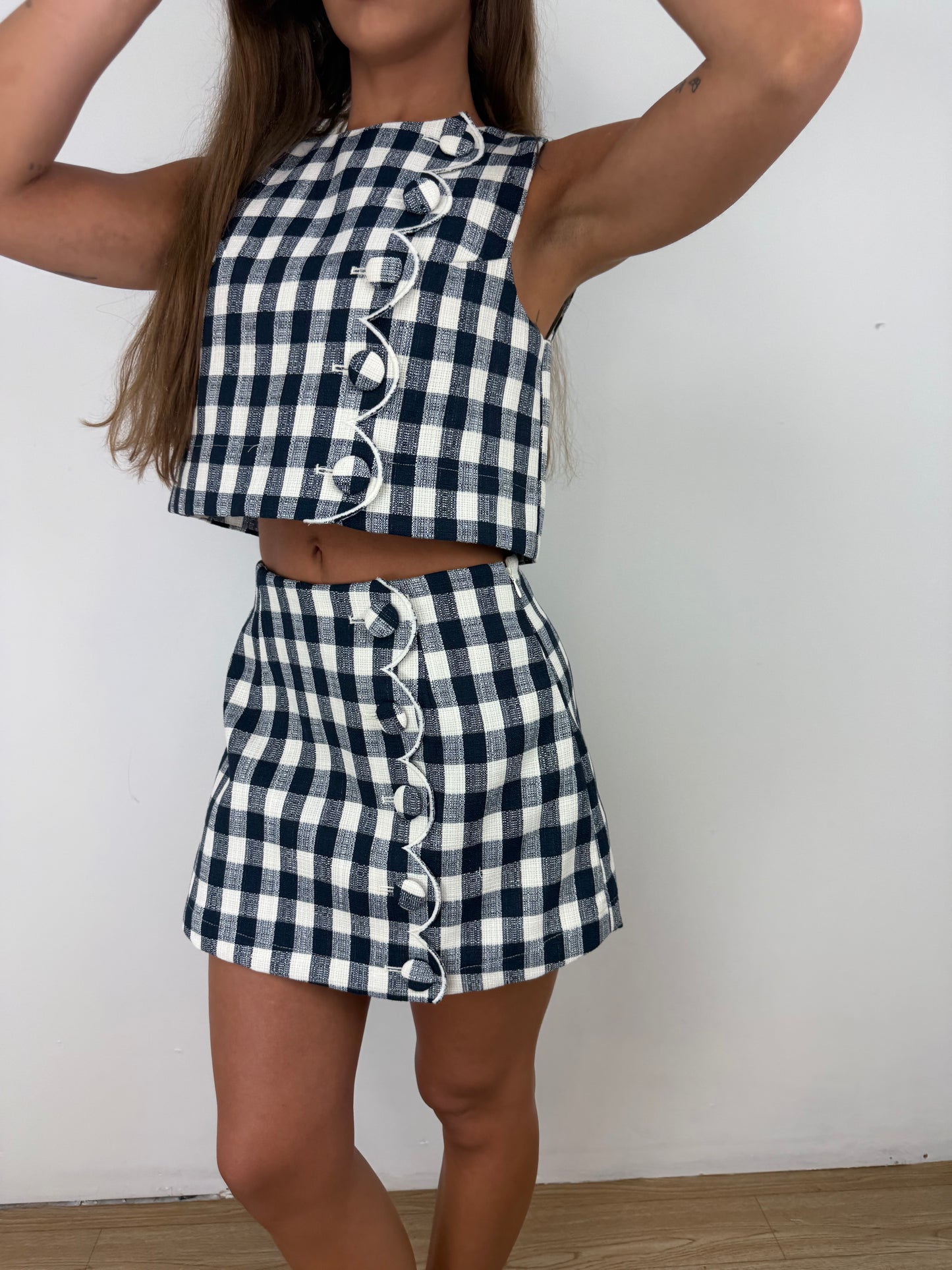Gingham girl set