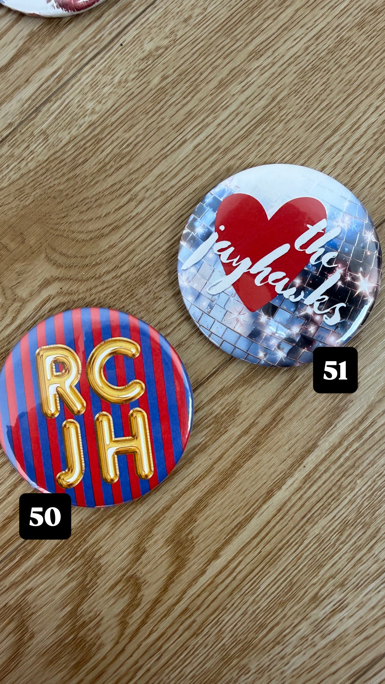 Spring 2026 KU game day buttons