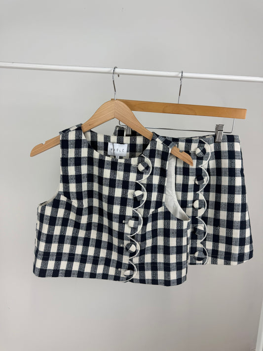 Gingham girl set