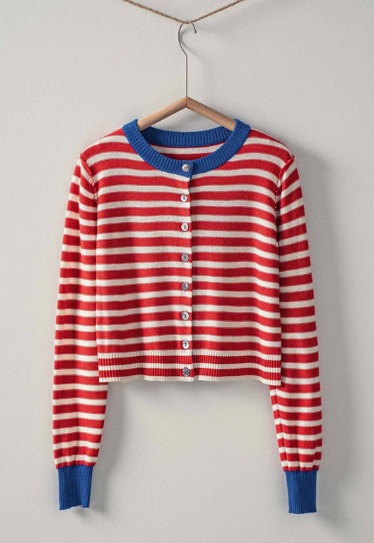 Striped lightweight cardigan