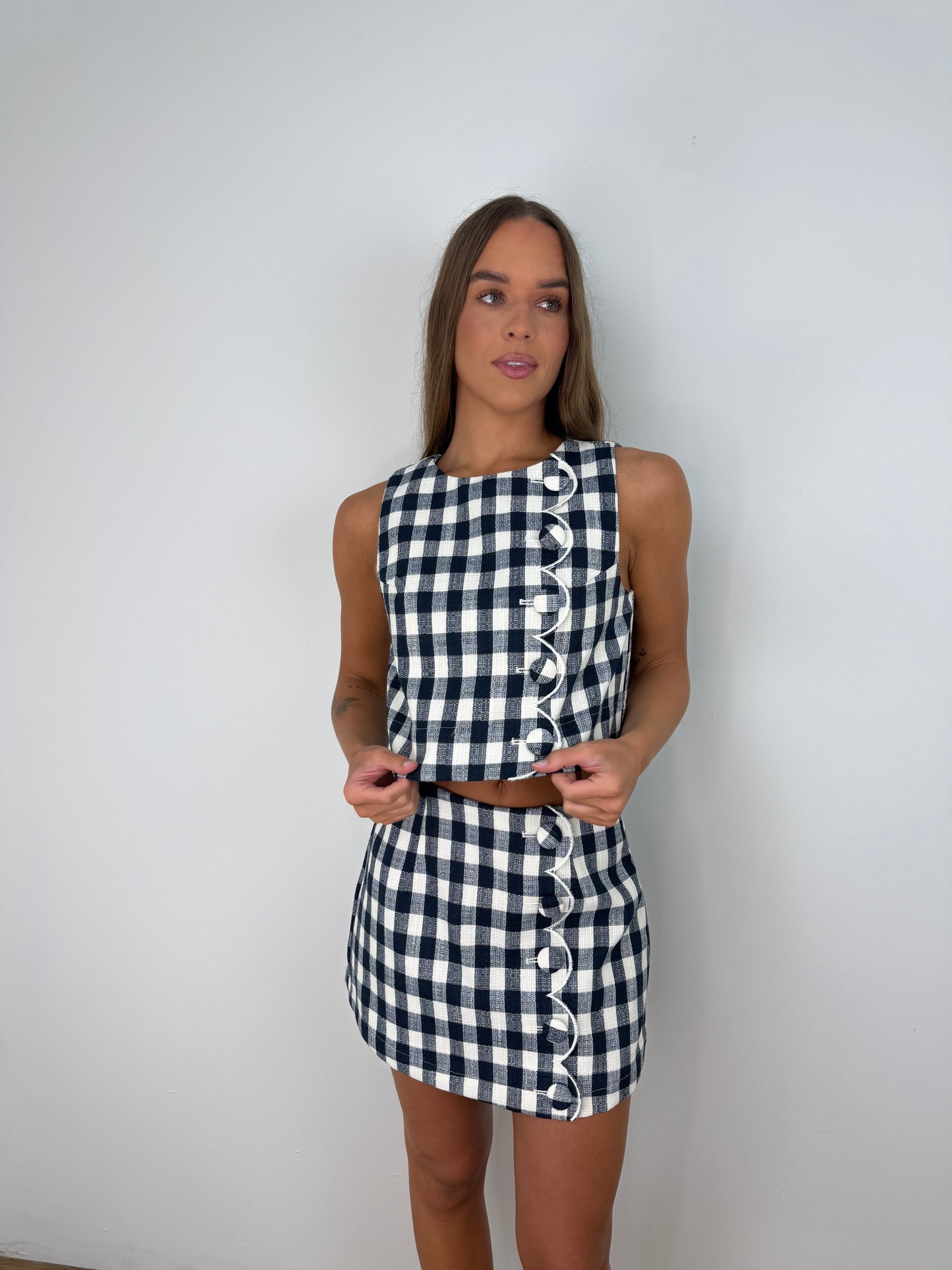 Gingham girl set