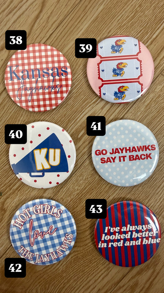 Spring 2026 KU game day buttons