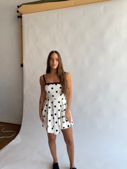 Polka dot mini dress