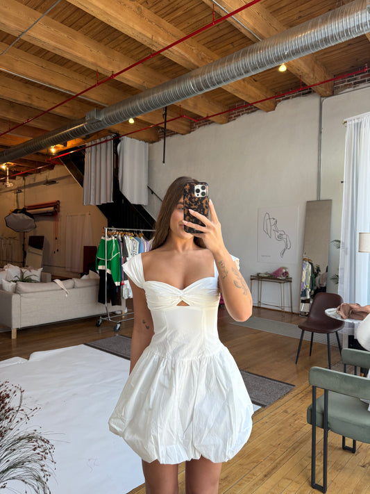 Bubble skirt mini dress