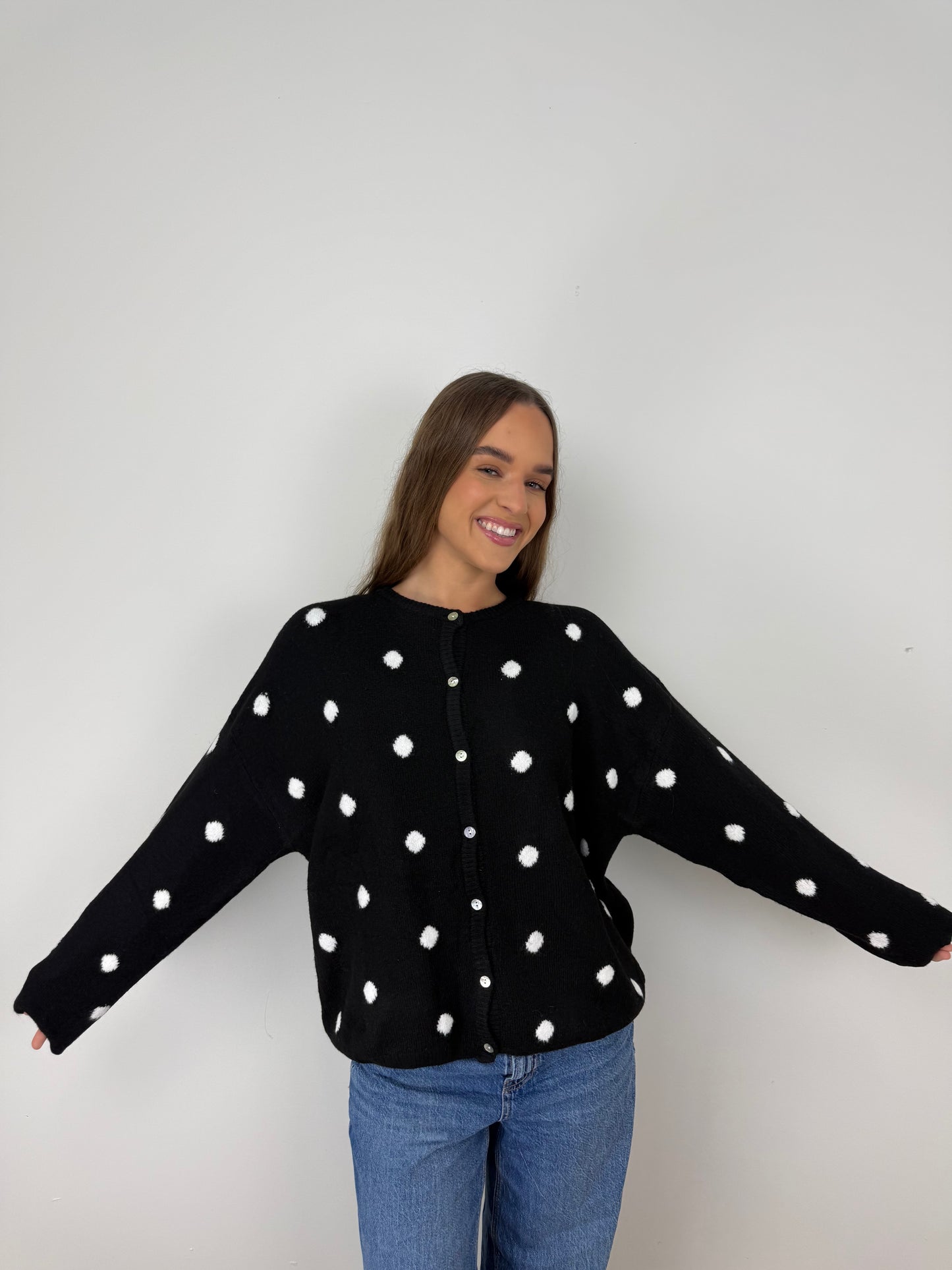 Polka dot cardigan