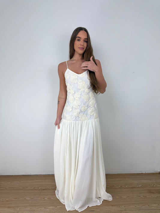 Rosette Maxi dress