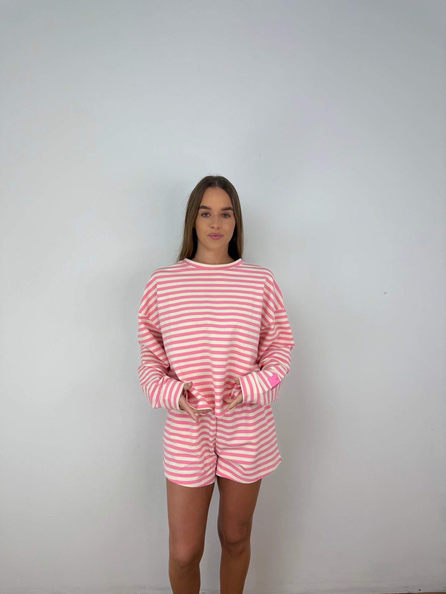 Loungey Pink Striped Top