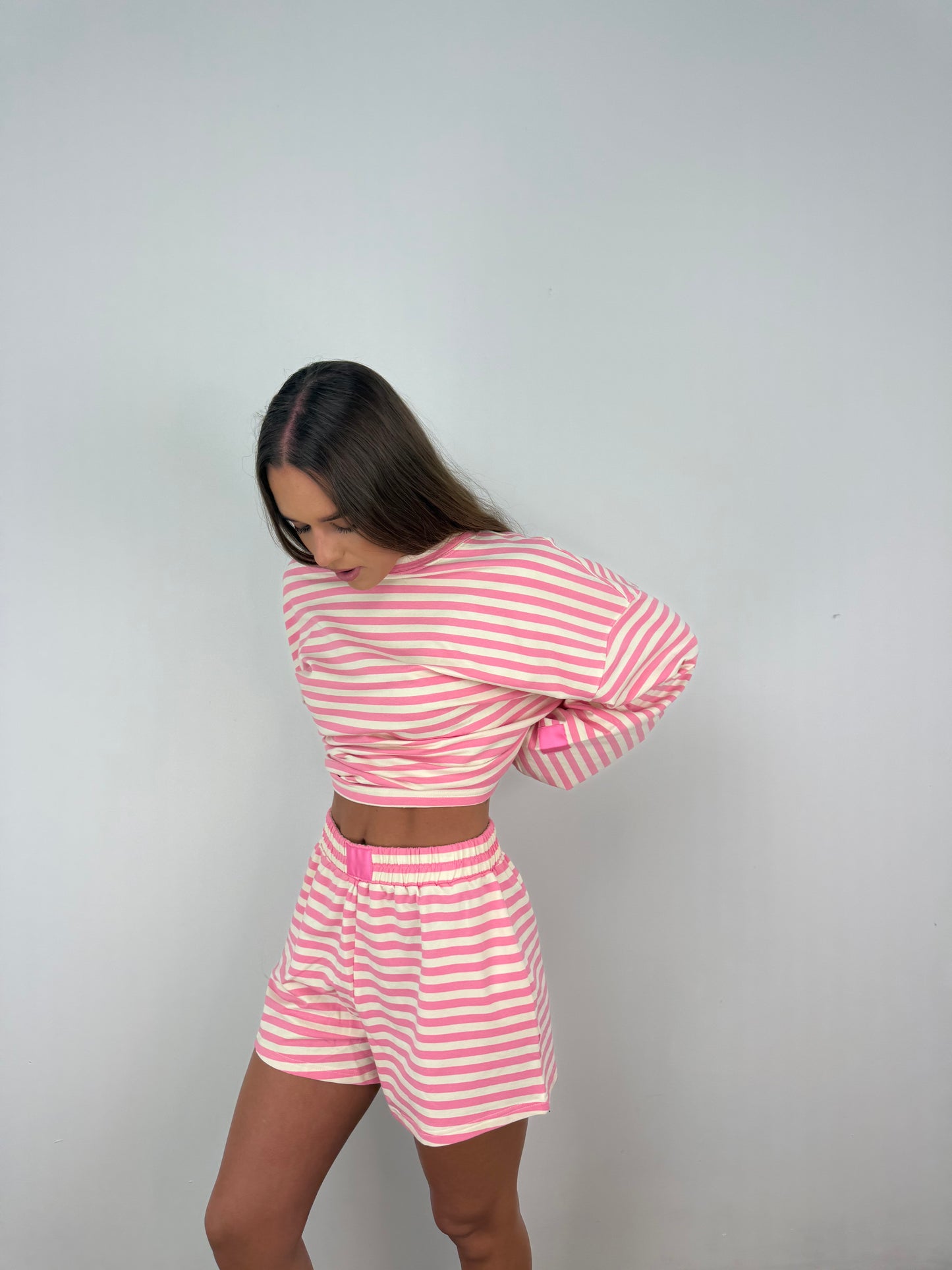 Loungey Pink Striped Top