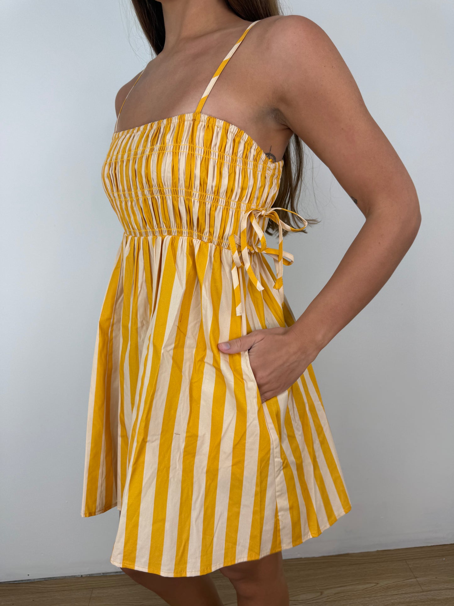 Sunshine Striped Yellow Dress
