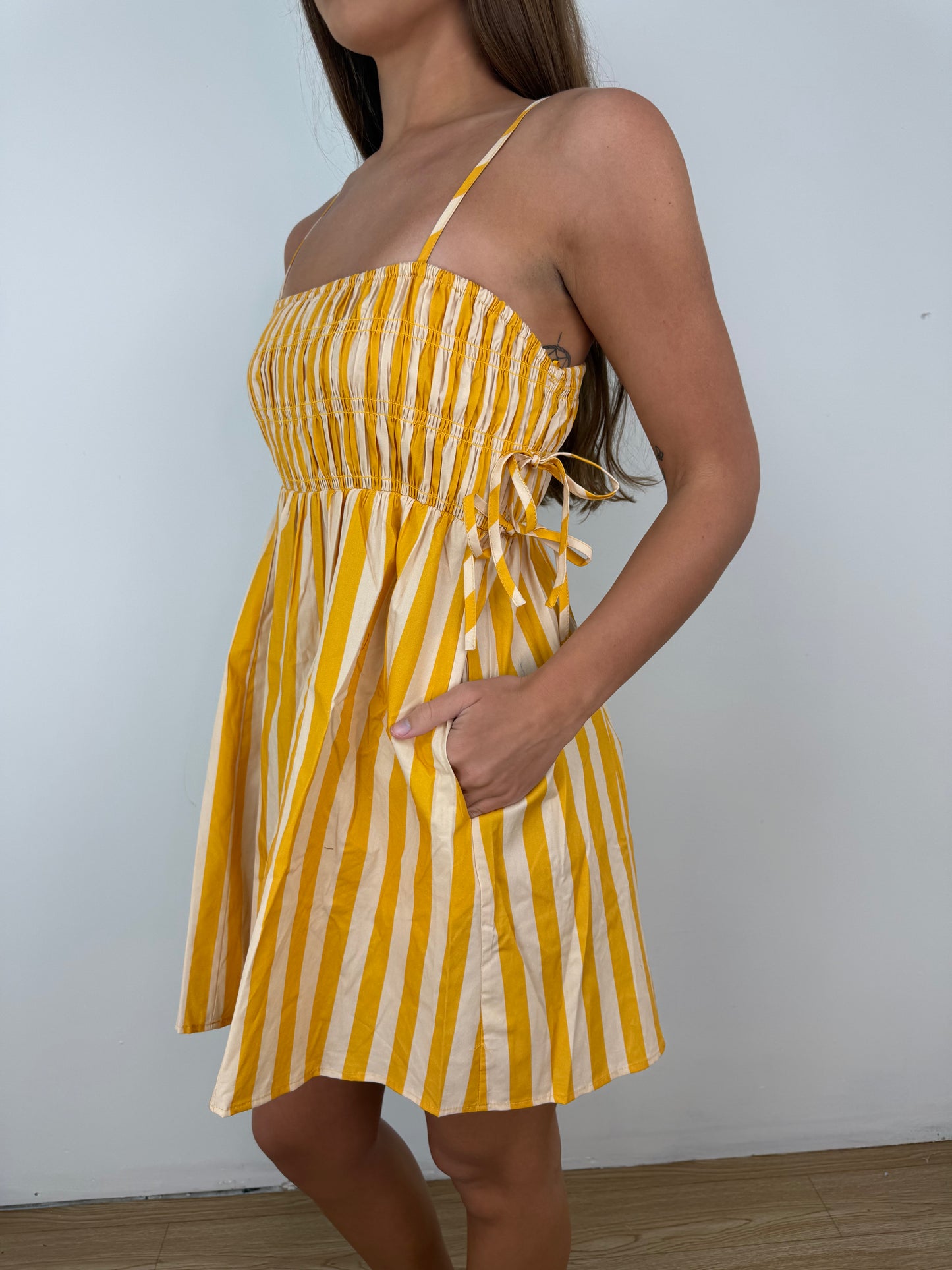 Sunshine Striped Yellow Dress