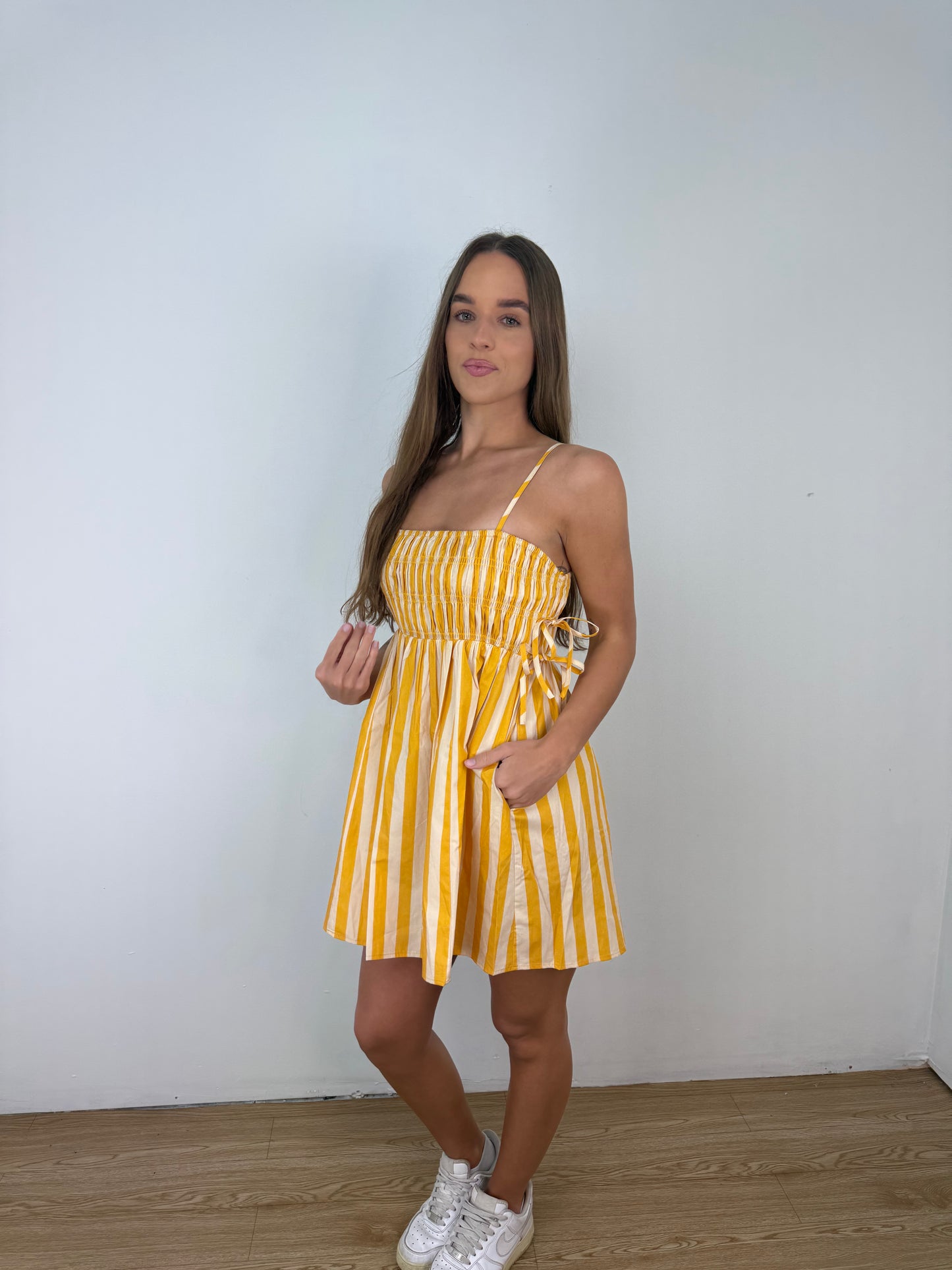 Sunshine Striped Yellow Dress
