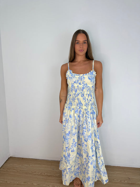 Jolie Smocked midi dress