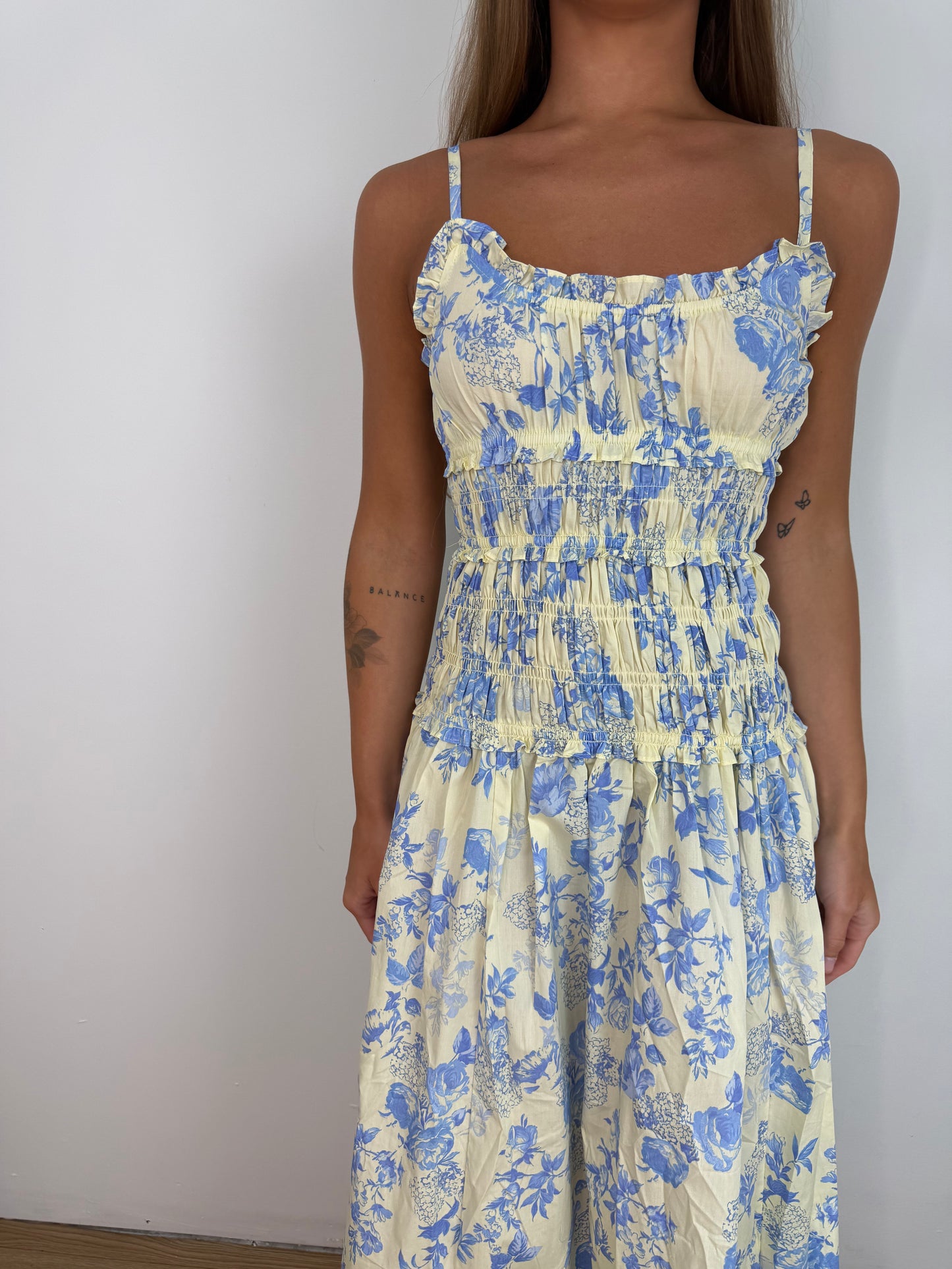 Jolie Smocked midi dress