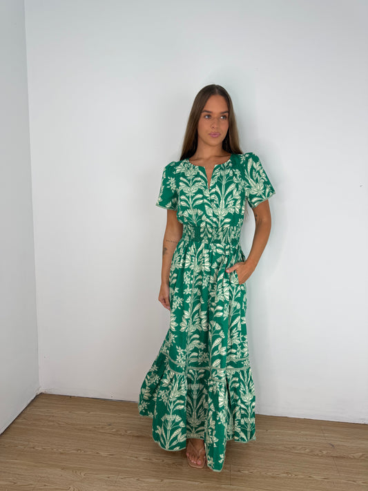Ordy Smocked Midi dress