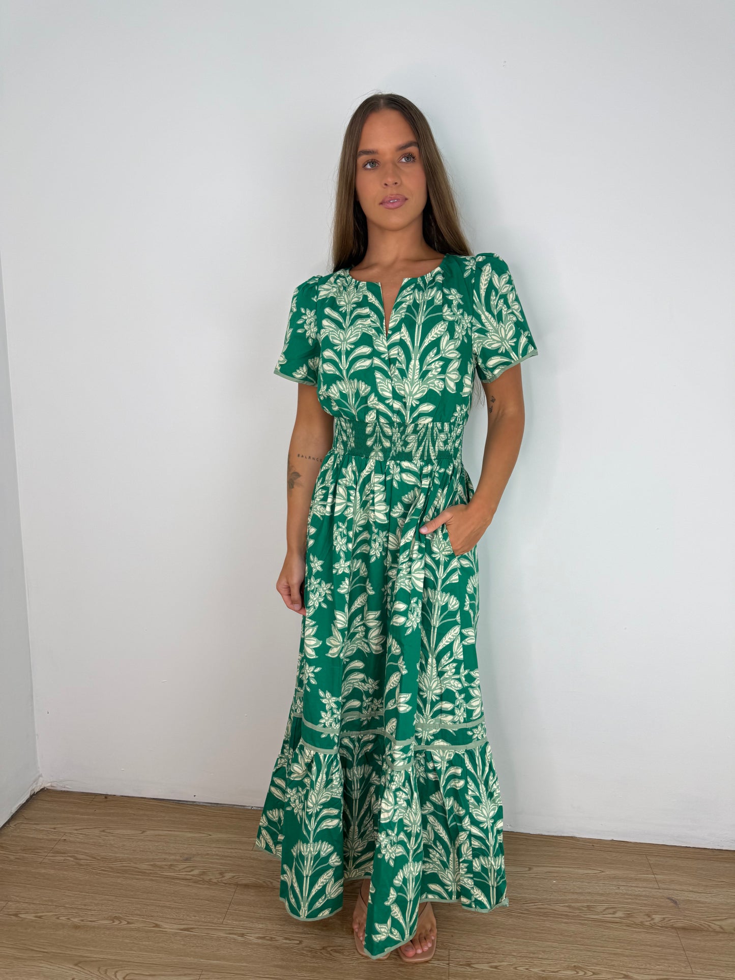 Ordy Smocked Midi dress