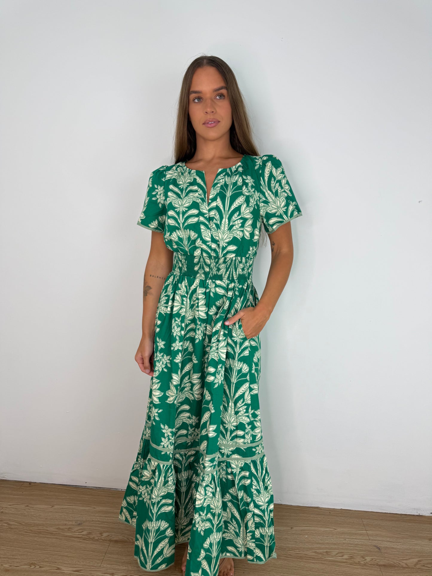 Ordy Smocked Midi dress